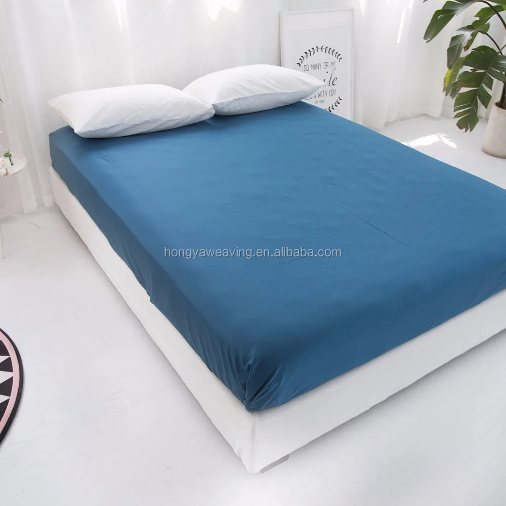 Натяжная простыня 60s из чистого хлопка с атласом для отеля от производителя Nantong