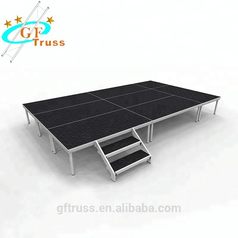 Алюминиевая сцена 1 2x1 2 м используется для наружной свадебной сцены торжественных