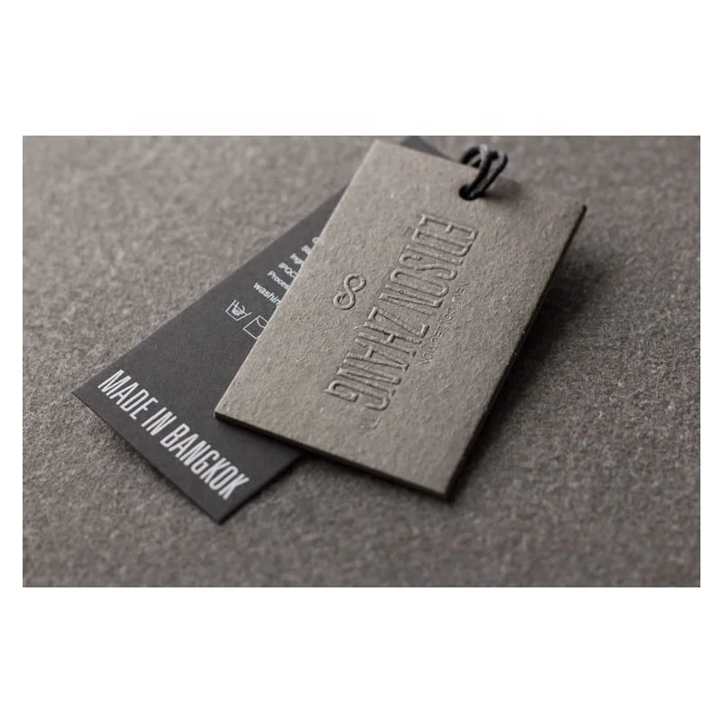 Reasonable price for Grade Garment Tags Black Cardboard Swing Tickets Blank Hang Tags