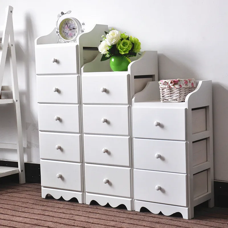 Тумбочки Мебель Деревянный прикроватный ночной столик потертый шикарный ящик консоль шкаф