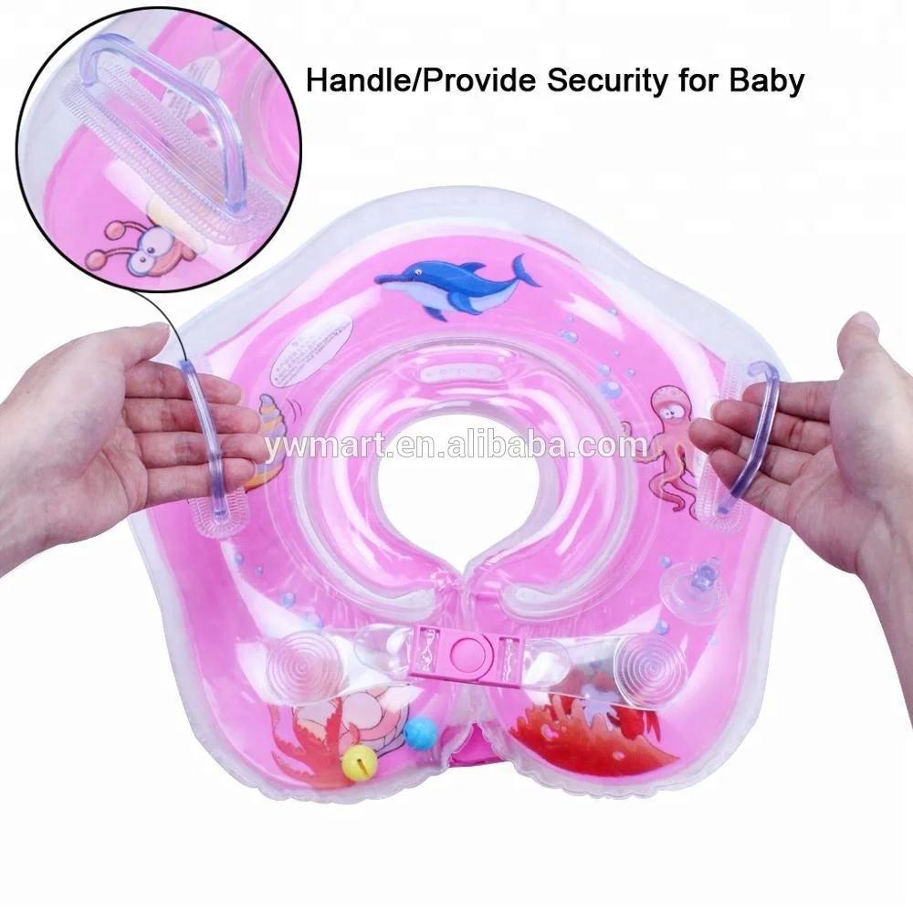 Newborn Infant Phthalate free PVC Inflatable Baby Swimming Neck Tube Ring Neck Float