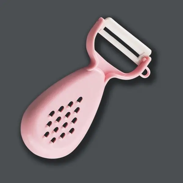 Розовый керамические овощечистка для фрукты овощи