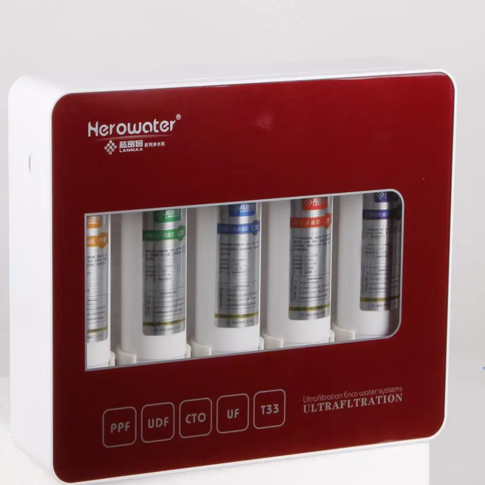 YUYAO factory Non electricity Five Stage Whole House Water Filter System For Home Kitchen Wall Hanging