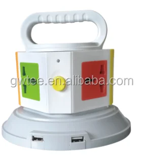 power strip with surge / overload protector, vertical socket usb multi outlet