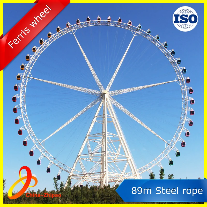 89m spoke type ferris wheel For Amusement Parks