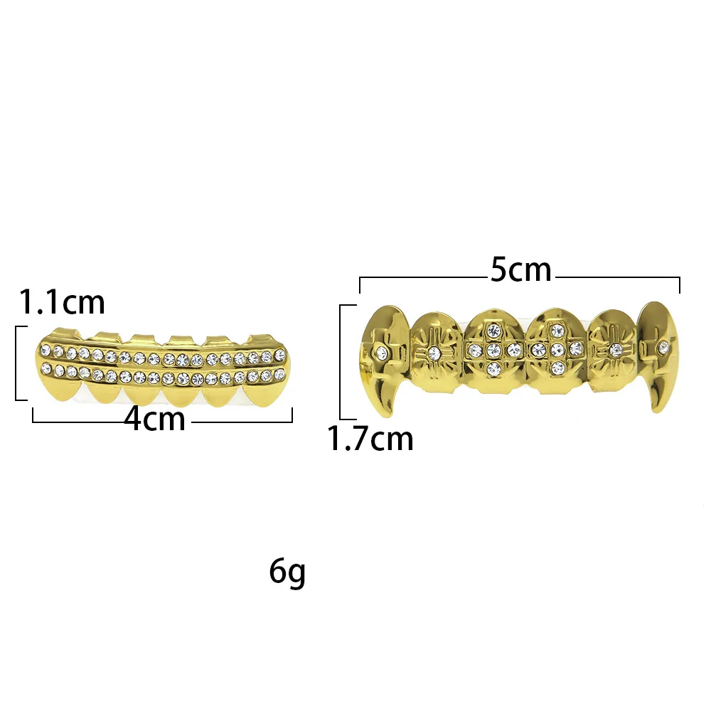 Queena Dental Grills Jewelry Hip Hop Teeth Grillz Inlay Rhinestone Teeth Grills