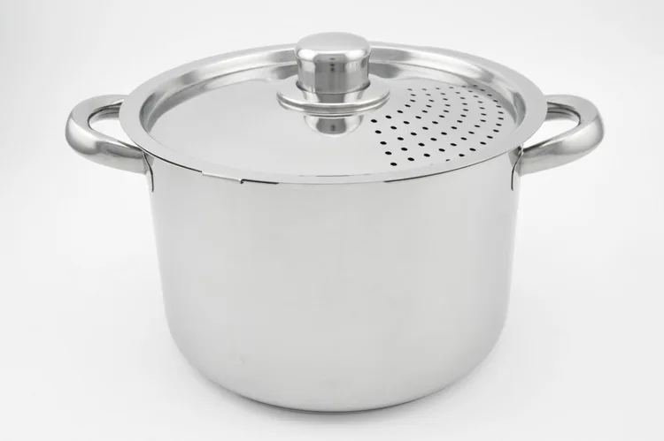 Kitchen Equipment For Home Two Ears Stainless Steel Pasta Pot With Strainer Lid