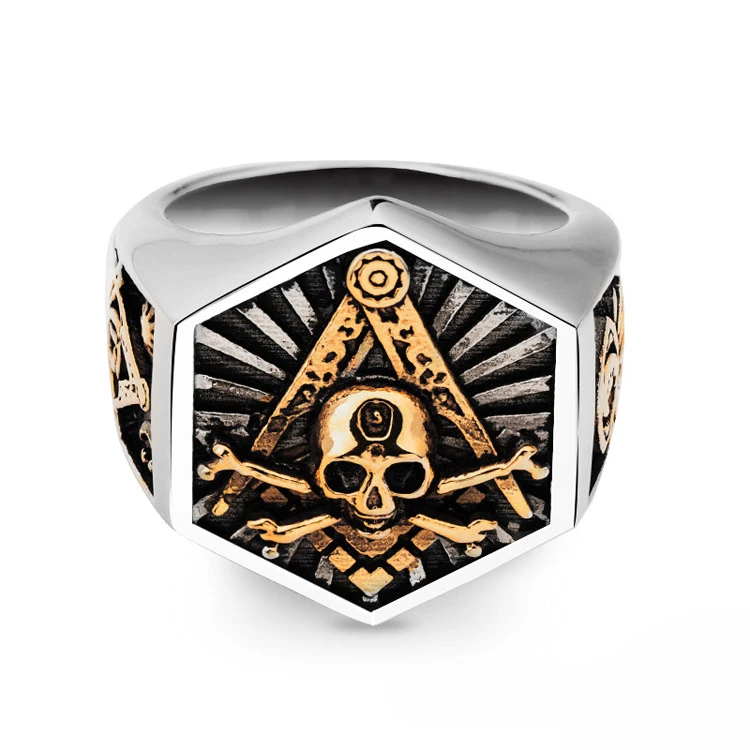 Hot-Selling Fashion Cool Custom Championship Engraved Skull Ring for Men