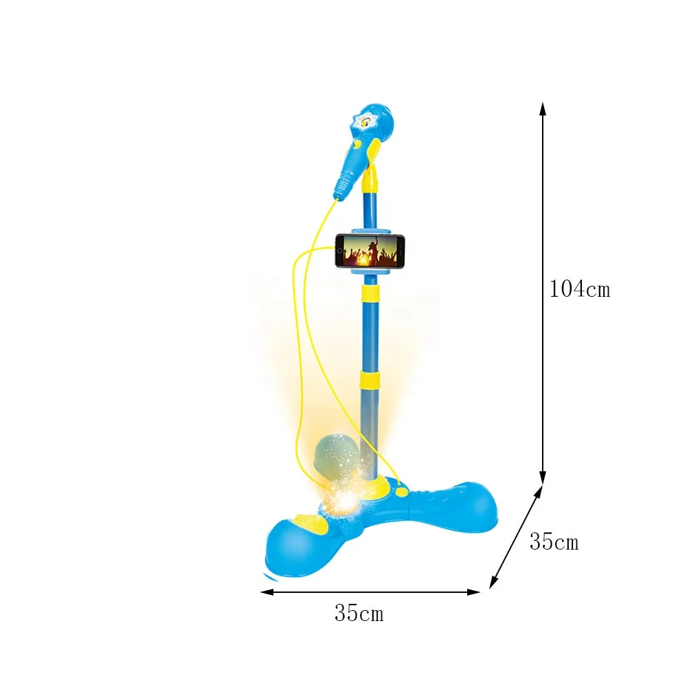 Flash light Karaoke microphone toys musical instrument toy for wholesale.