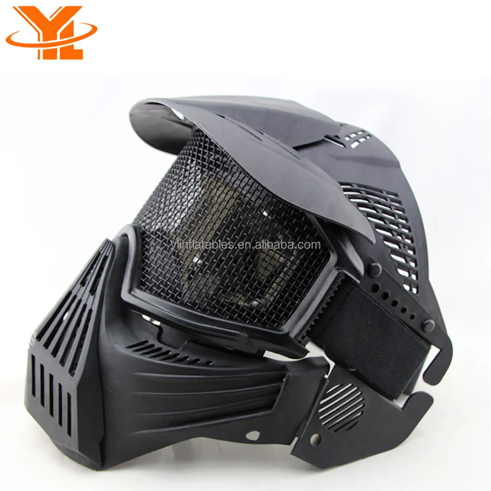 Archery Tag Game Protect Mask, Black Facial Paintball Mask
