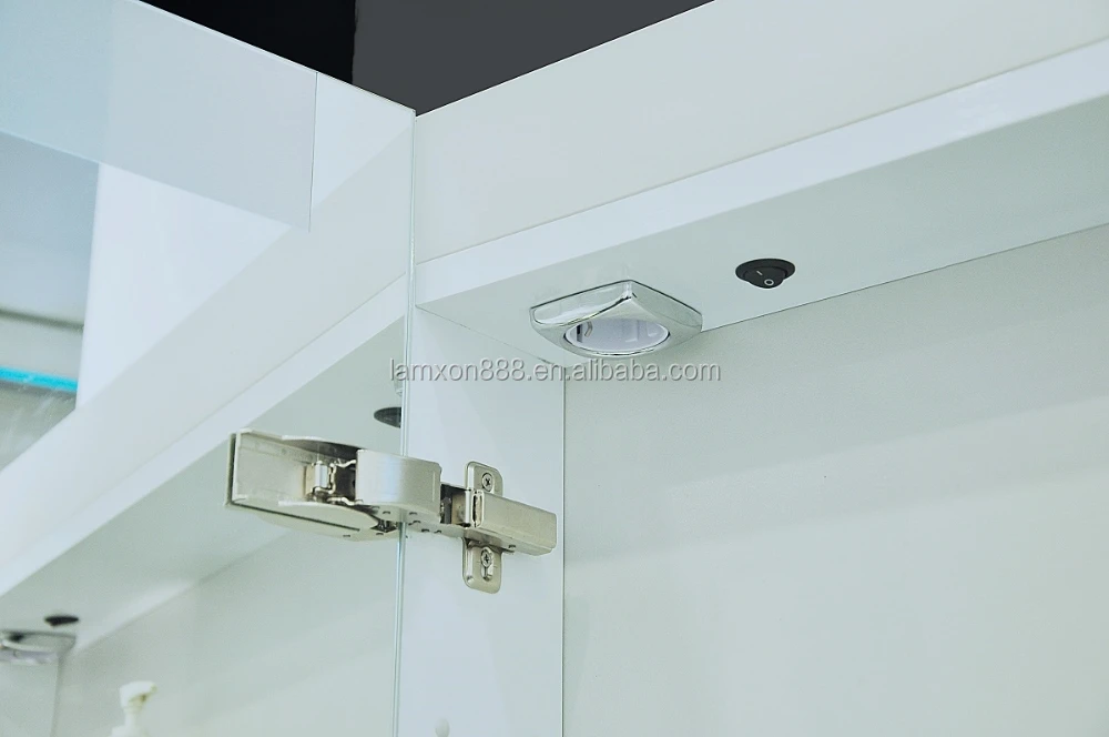 
Elegant design illuminated bathroom mirror medicine cabinet with LED lighting 