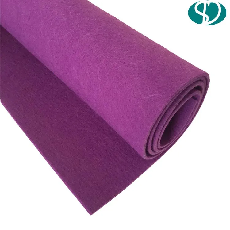 China supplier 100% polyester carpet pet fabric roll felt christmas with cheap price