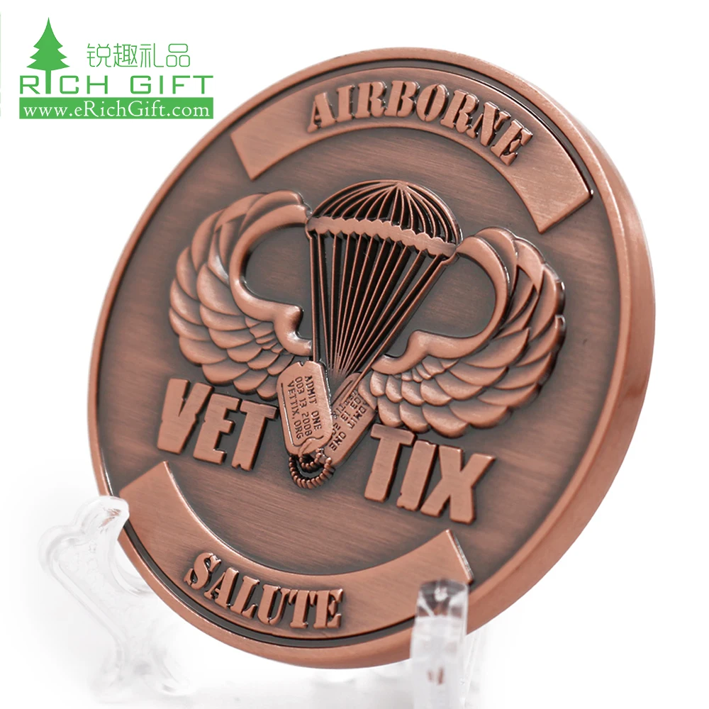 Personal unique design antique ancient blank gold brass nickel round custom copper challenge coins for souvenir