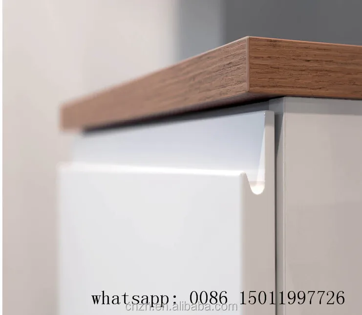 white laminate glossy mdf slat lacqure folding cabinet door with gas strut