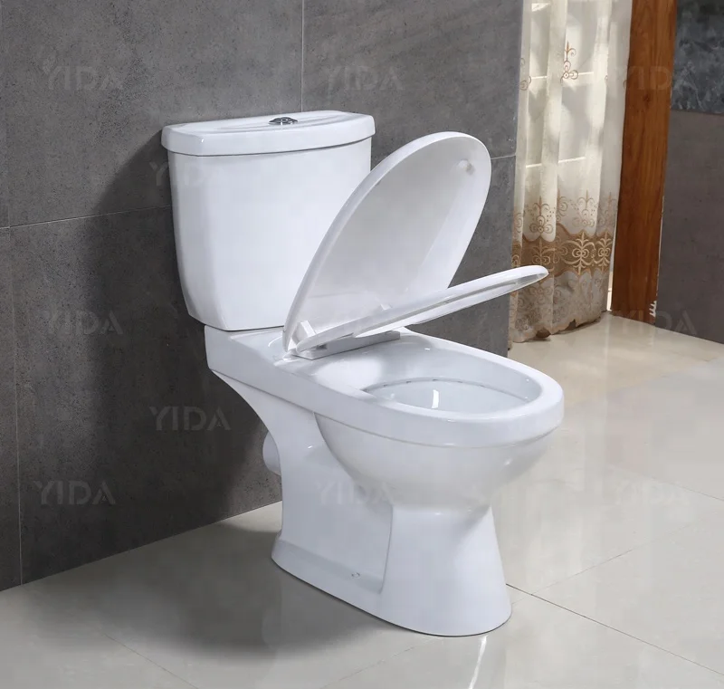 European design big size ceramic sanitary ware two piece wc toilet for washroom bathroom