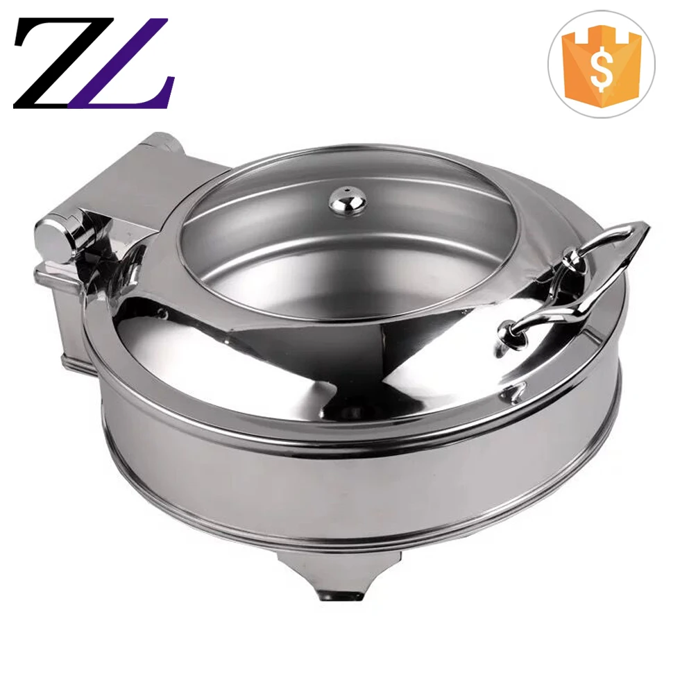 5 star hotel kitchen equipment buffet induction cooker with GN pan luxury glass lid chafing dish price in dubai