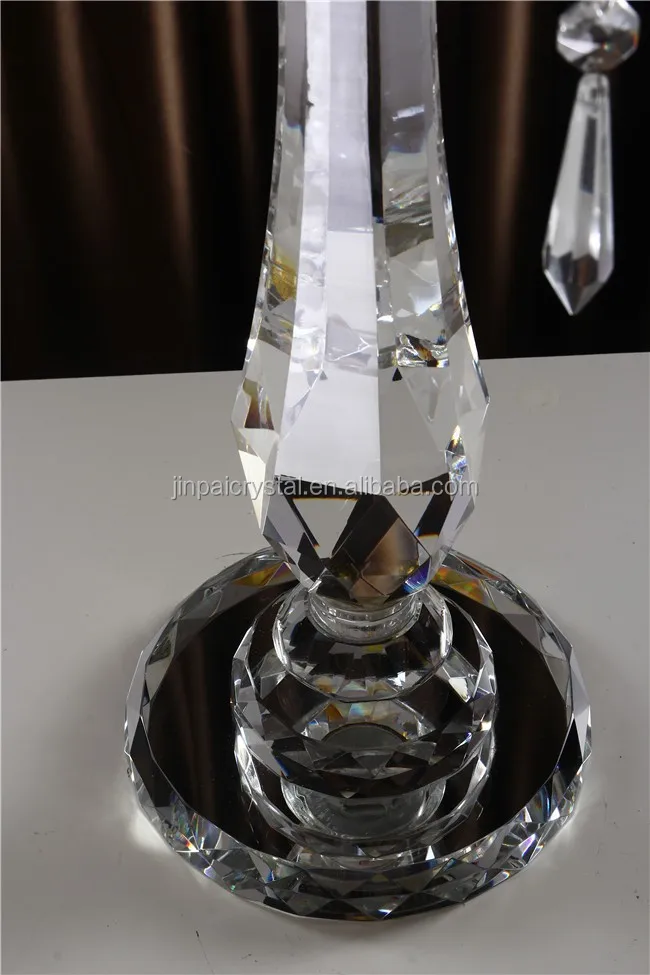 100cm high gold candle hurricane 7 light crystal vovite candle holder for tables