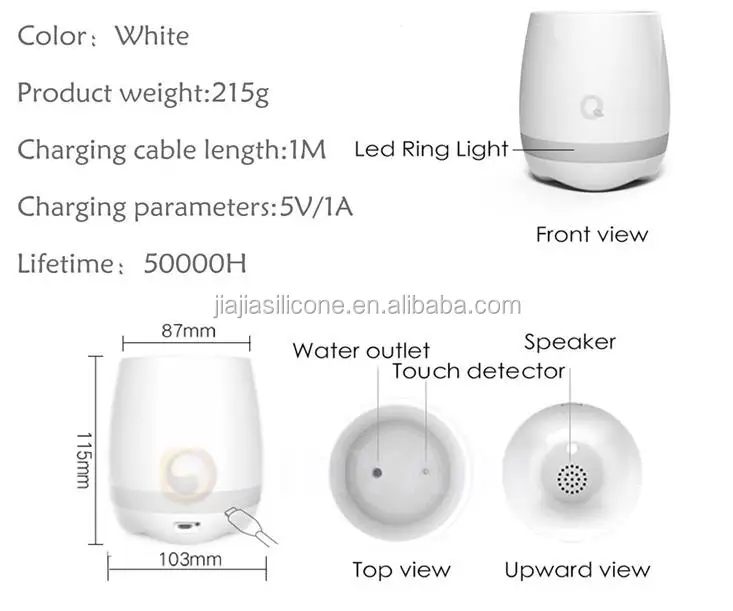 Оптовая свет smart touch музыка лампы завод горшок выпуская стресс