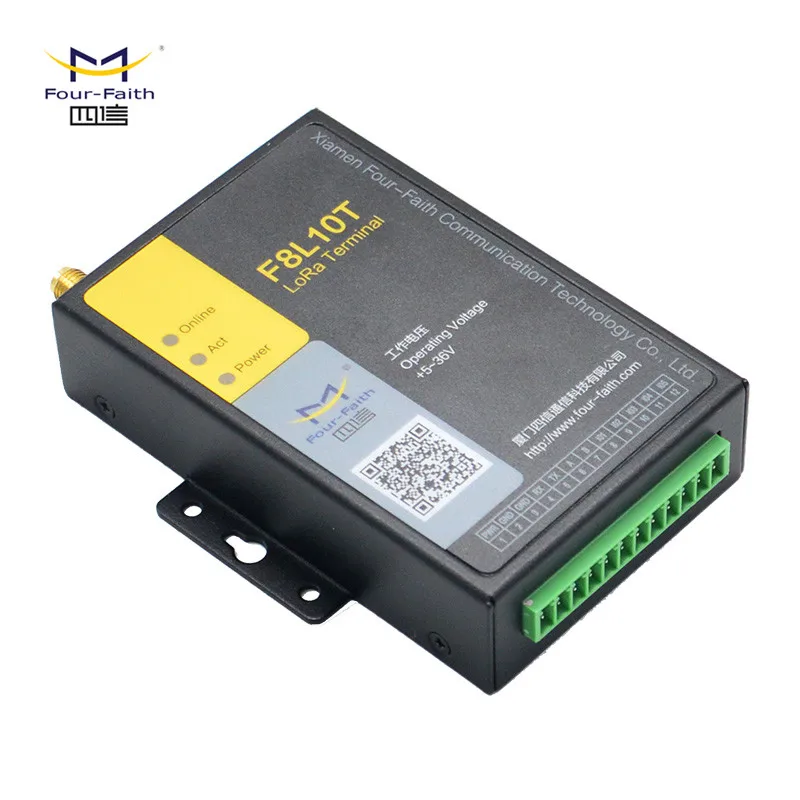 F8L10T LoRaWAN Terminal Frequency 920-923 with RS232/485 and digital I/O Support Modbus RTU for data transmission