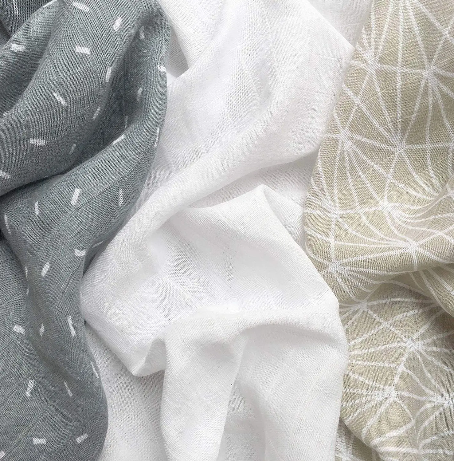 
 Детские пеленки из муслиновой ткани  