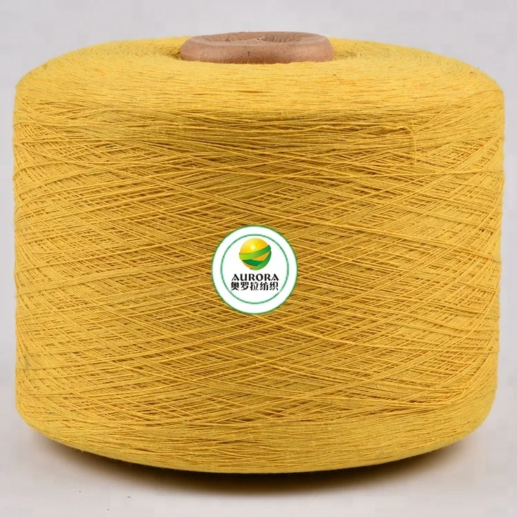  China wholesale NE 12/2 weaving recycled dyed cotton blended blanket yarn