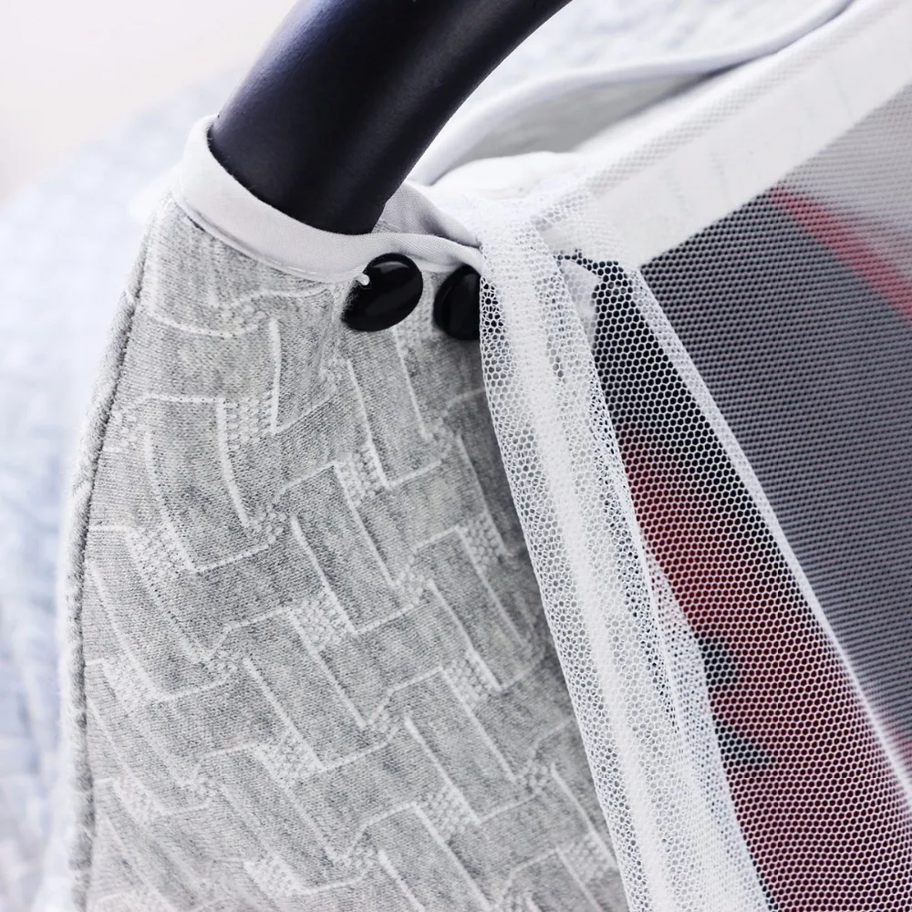 New Design Quilted with knitted material breathable and comfortable baby car seat canopy nursing cover for winter
