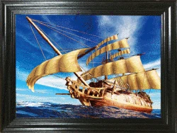 Высокое разрешение, линзовидный пластиковый 3d флип-изображение лодки