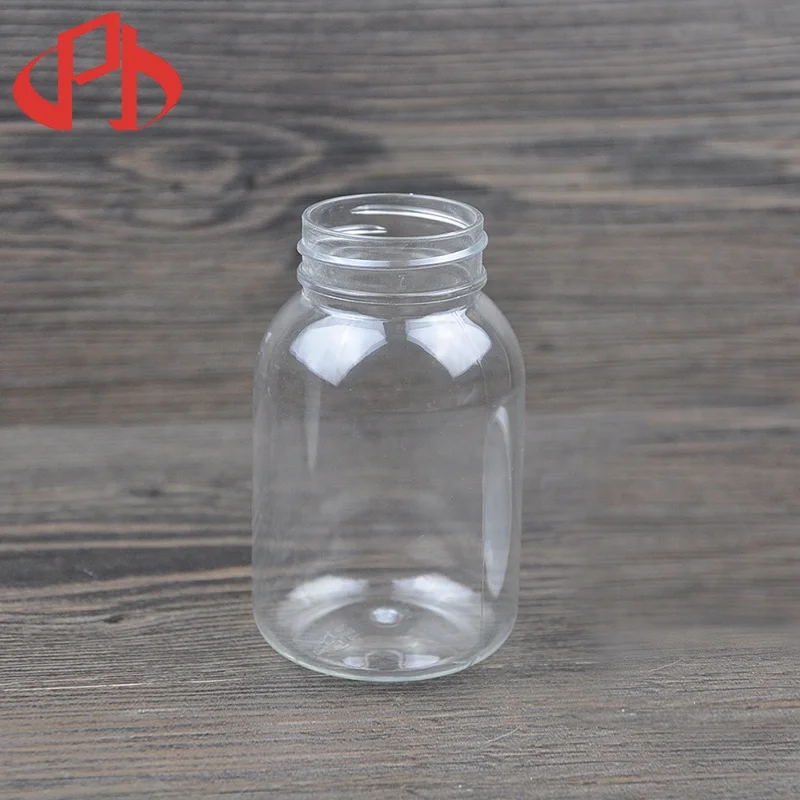 120ml PET transparent round clear medecine bottle plastic pill bottles with metal aluminium covers