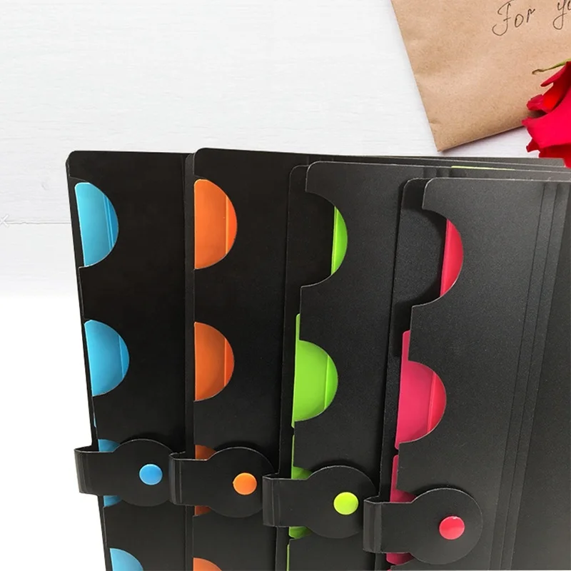 Папка-органайзер для документов с надписью A4, Черная