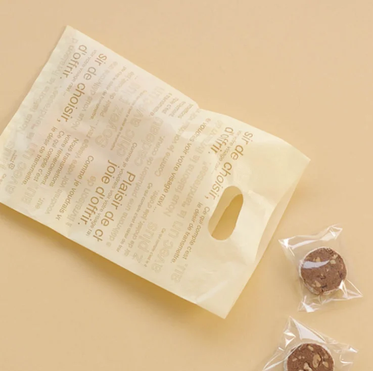 Custom printed plastic clear backery bread  cake candy muffin dessert bags transparent plastic bags