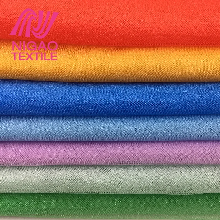 
American Tulle Mesh Fabric 100%Nylon glitter tulle fabric For Wedding Party Decoration Girl Skirt Bridal 