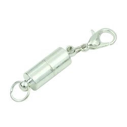 Hot sell 40mm  brass magnetic clasp with lobster clasp for leather bracelet chain