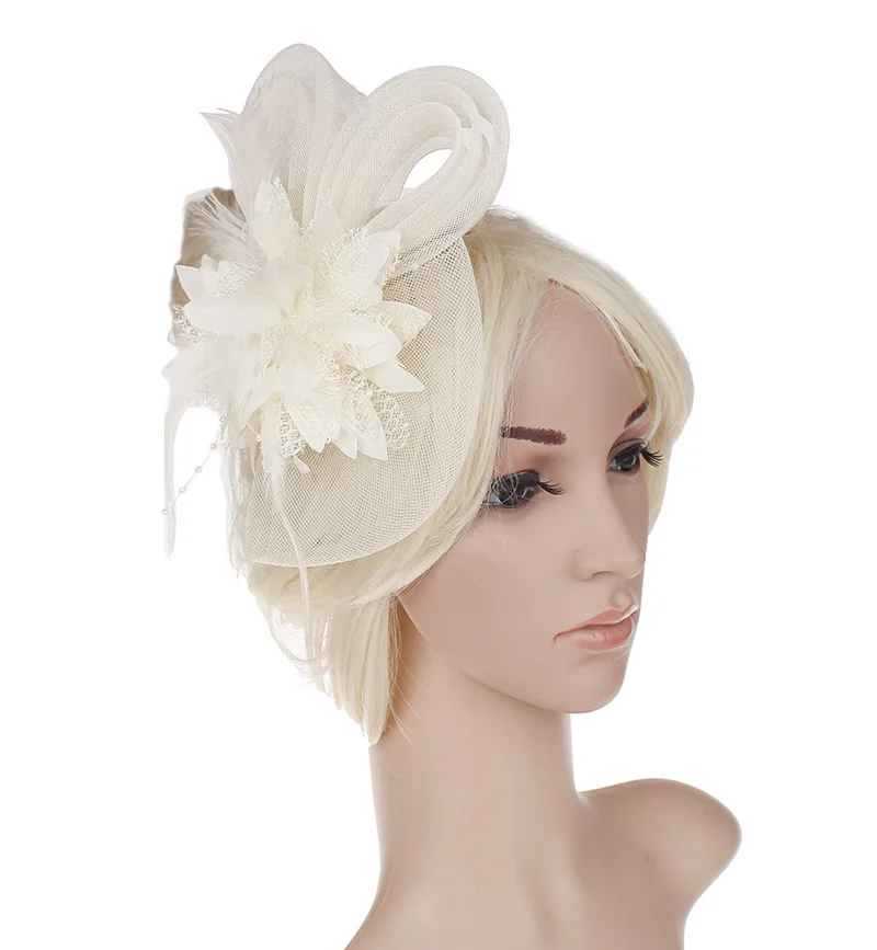 Fashion ladies hats and fascinators feather fascinator for party bases