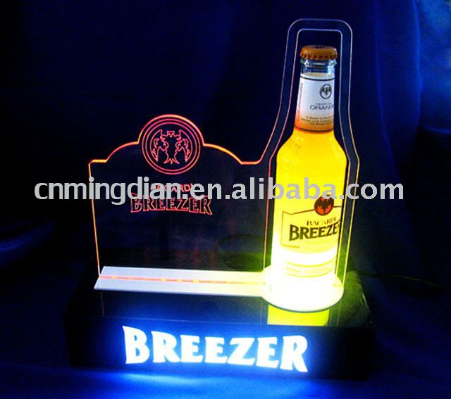
OEM design acrylic led wine bottle standing glorifier display rack 