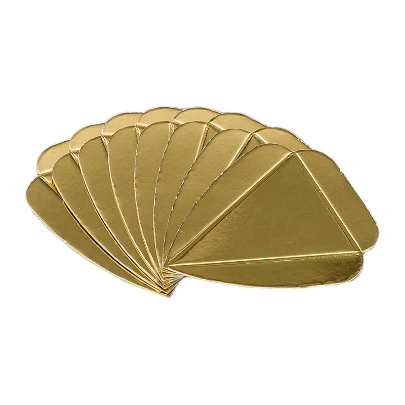 Heart Shape Golden Paper Cake Tray Mini Paper Board Cakeboards