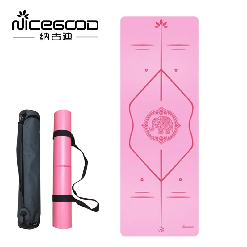 Резиновый коврик для йоги из ПУ экологически чистый полиуретановый нетоксичный черный Коврик для йоги из натуральной кожи