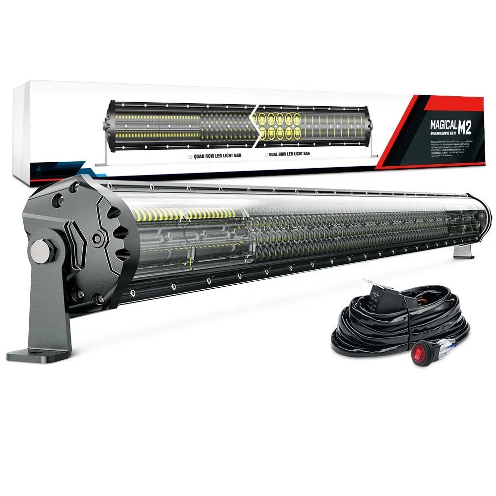 Innovative Streamline ArcMask Design Quad Row 43 Inch Off Road Driving Work Lamp With Mounting Set