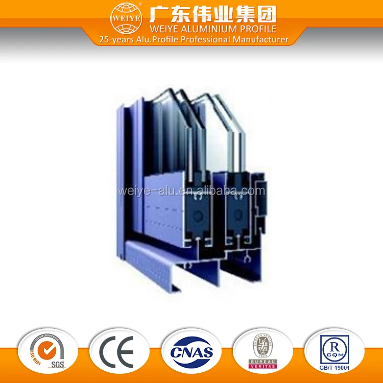 Aluminum alloy profile glass door and window frame profile