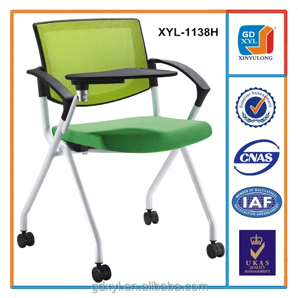 Office Star Deluxe Ventilate Mesh Back Free Flex Coal Seat  Folding Chair with Casters