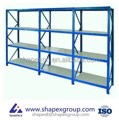 Heavy duty double sided steel warehouse industrial shelves