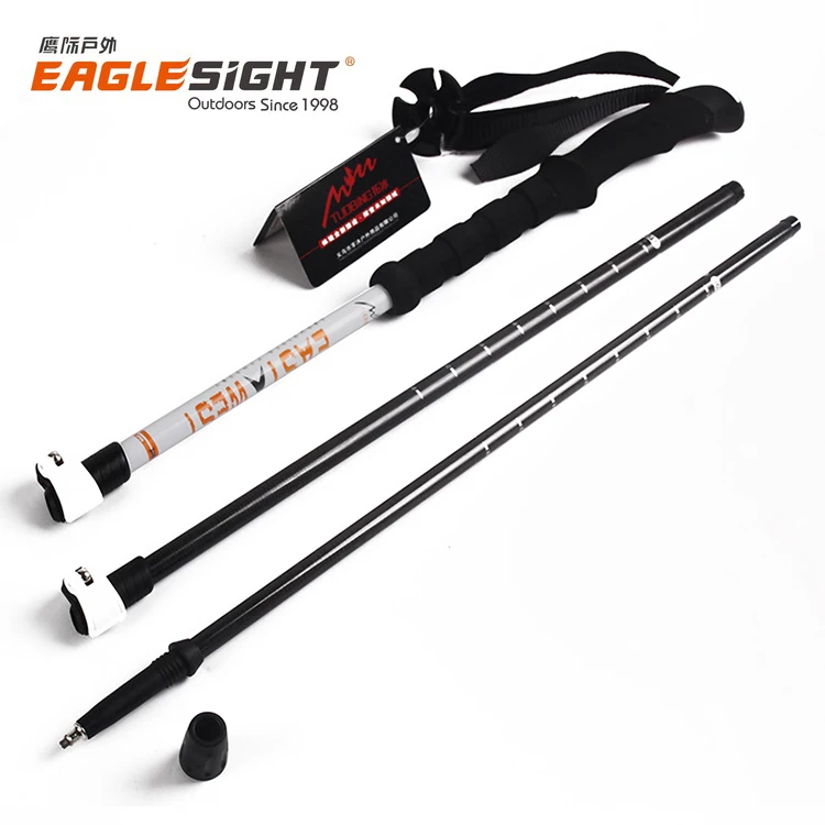 Best Selling Outdoor Hiking Walking Camping Telescopic Carbon Fiber Trekking Pole Light Weight Carbon Fiber Trekking Pole