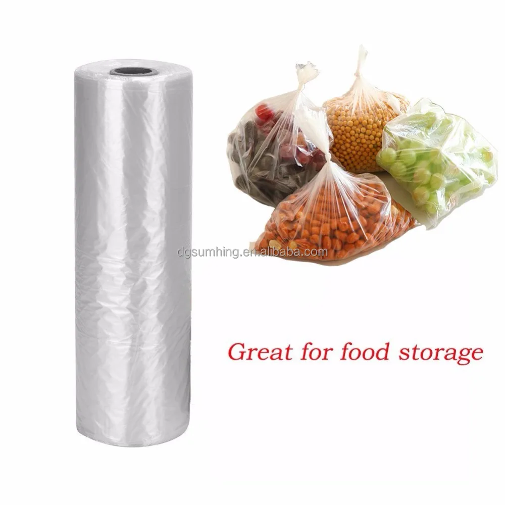 perforation line Plastic Roll Bags HDPE Produce Roll for vetageble food rice