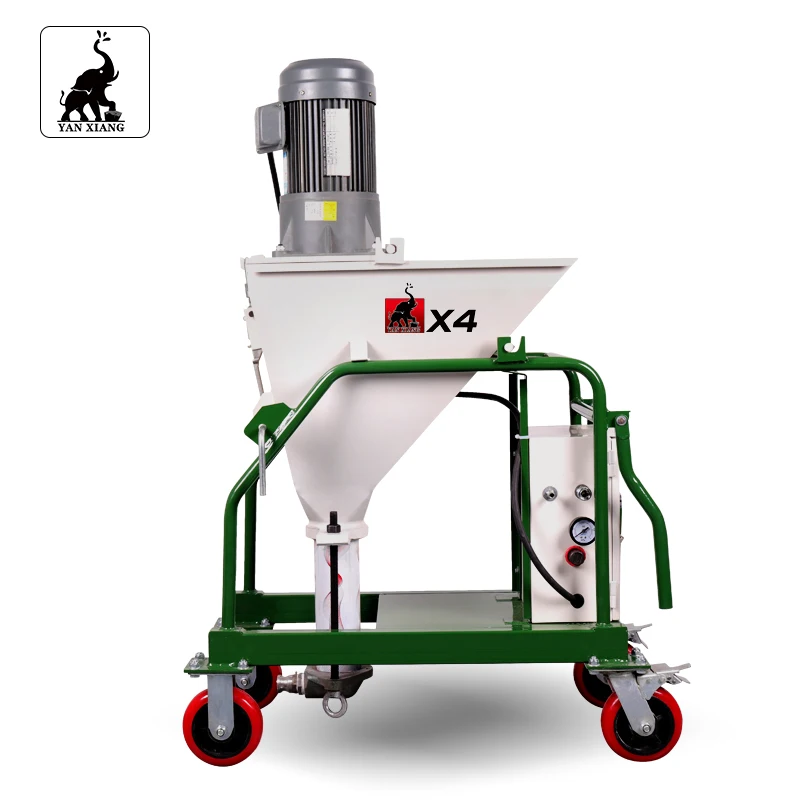 Worm pump cement mortar spray machines with flow 14L/min