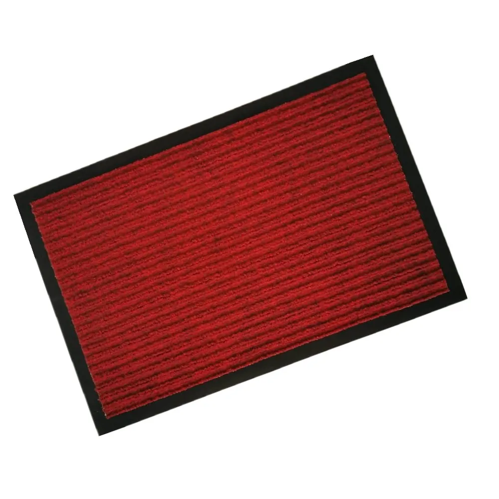 Best качество ПВХ назад полиэстер двойной полосатый двери Коврики для дома 60*90 см