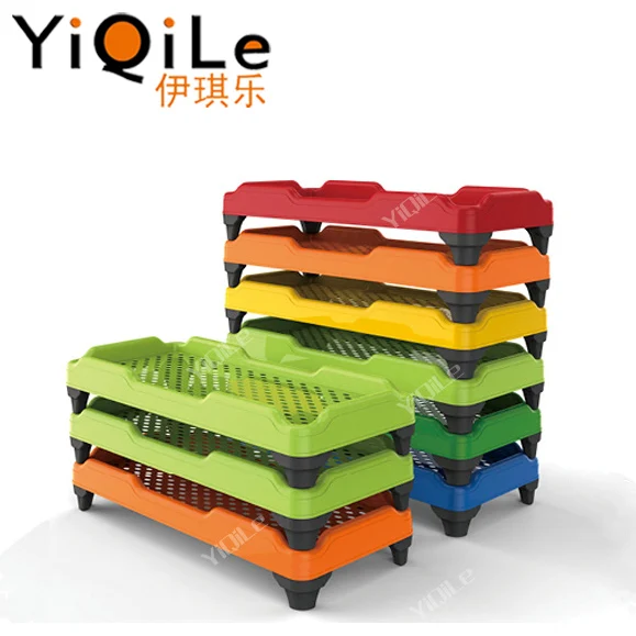 Simple baby bed plastic useful child cot cheap cot bed size