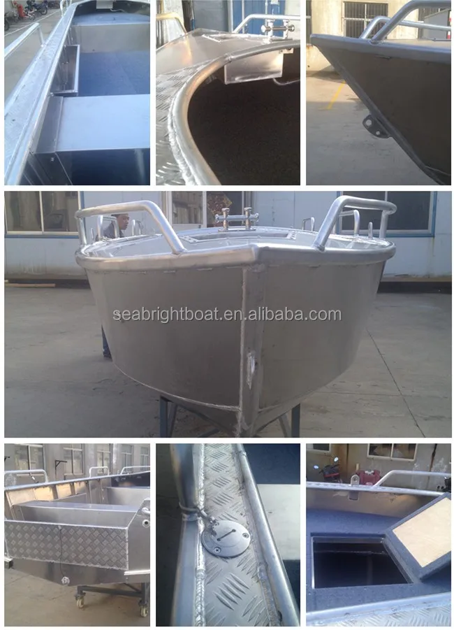 Полностью сварная лучшая алюминиевая рыболовная лодка 14 футов на заказ