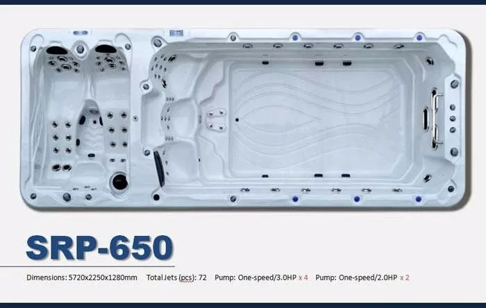 Luxury 32inch TV fiber swimming pool Hydro Spa Pools with Balboa