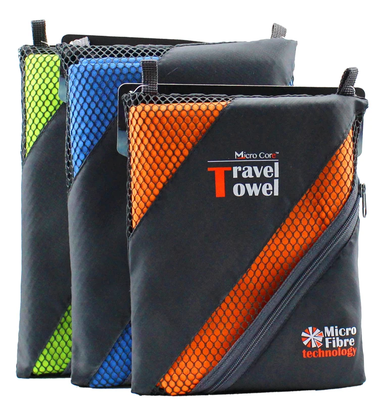 Microfiber Quick Dry Sports Towel Gym Towel With Zip Pocket