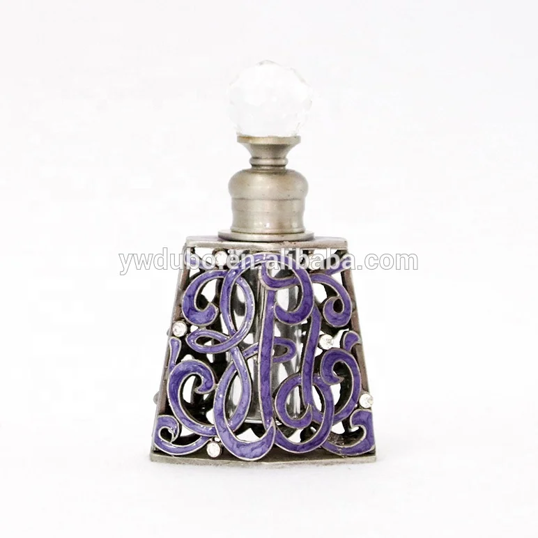 6ml Antique Metal Pocket Bag Perfume Bottle Empty Glass Essential 0il Bottle OEM ODM Manufacturer#70054/70055/70056/70057