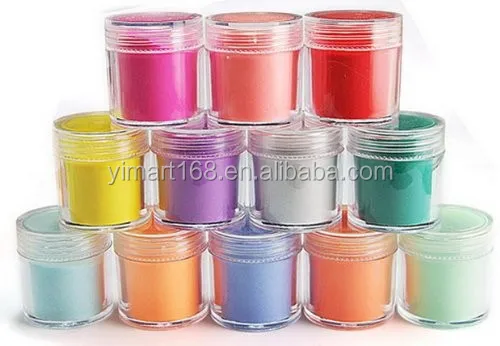 Yimart 24 Colors Acrylic Powder Dust For Nail Art Tips DIY Decoration Acrylic Dust For Nail Art Nail Glitter Dust